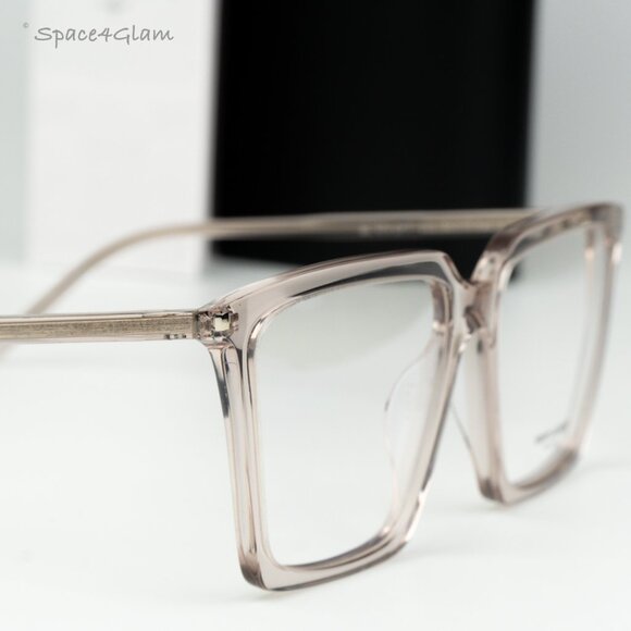 Saint Laurent Women Eyeglasses Transparent Nude Square SL474OPT 003 BRAND NEW - Picture 4 of 7